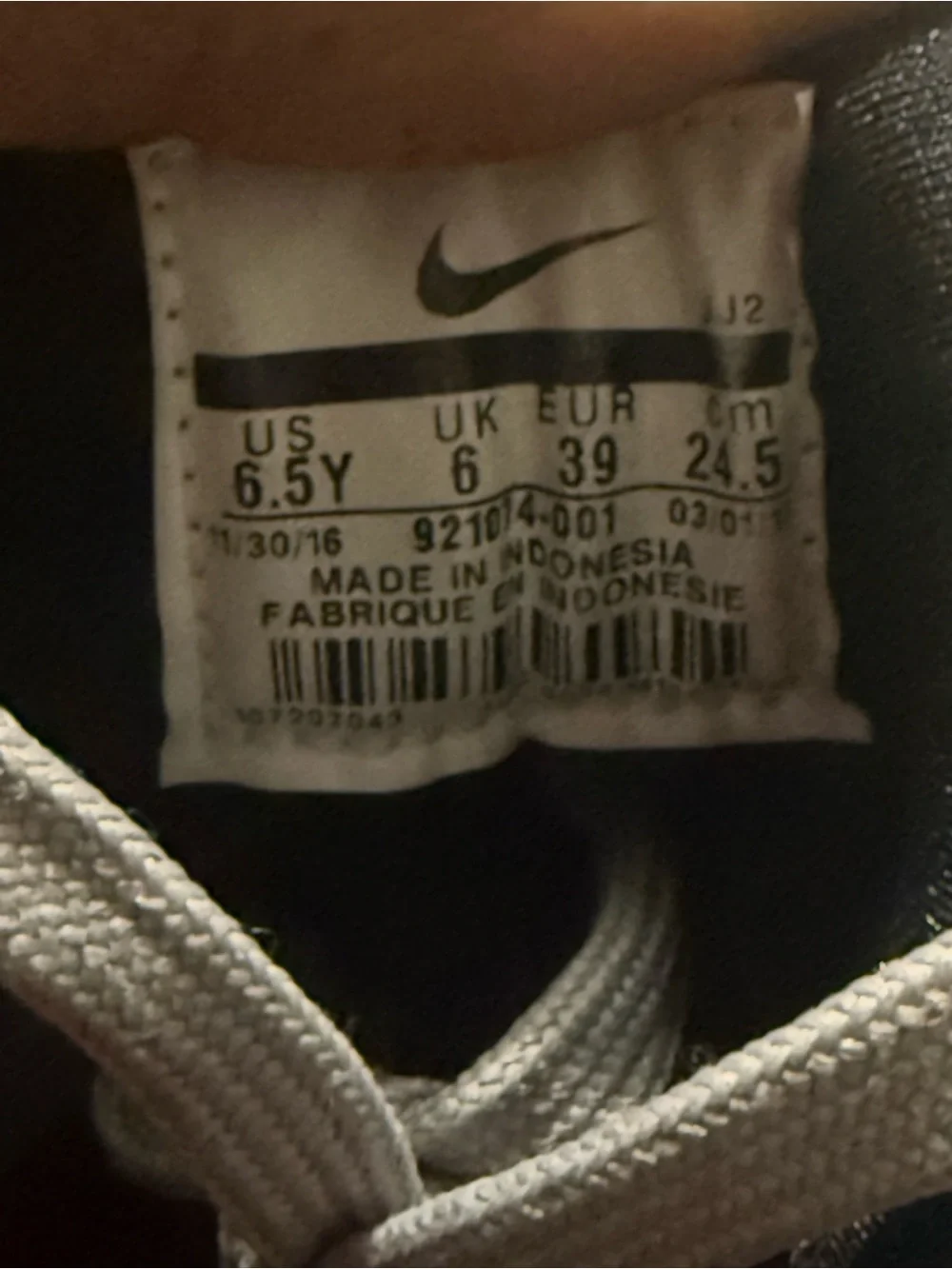 Nike Grey and White Air Runner Sneakers